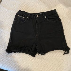 CK Calvin Klein vintage denim shorts cutoffs black